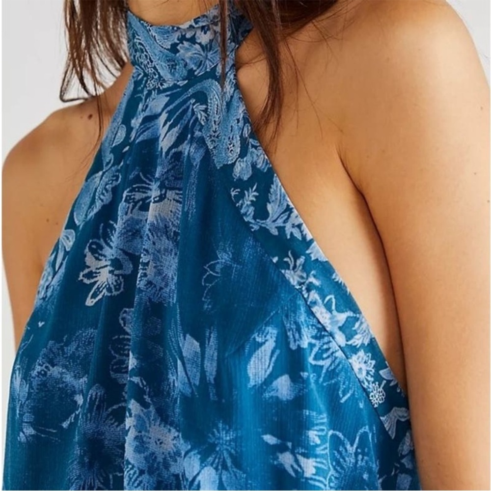 Free People Blue Floral Mini Dress - Picture 3 of 8